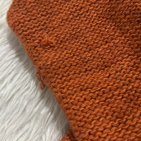 Peruvian Arte Meche Orange baby alpaca hoodie cardigan button down knit … - Picture 5 of 10